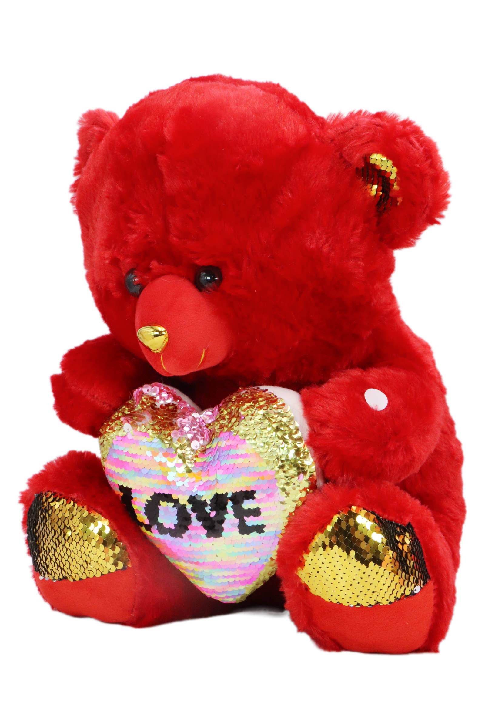 Cap Zone - Wholesale Stuffed/plush toy – Kids & baby - Sequins Teddy Bear Music LED Stuffed Toy - 15 In3