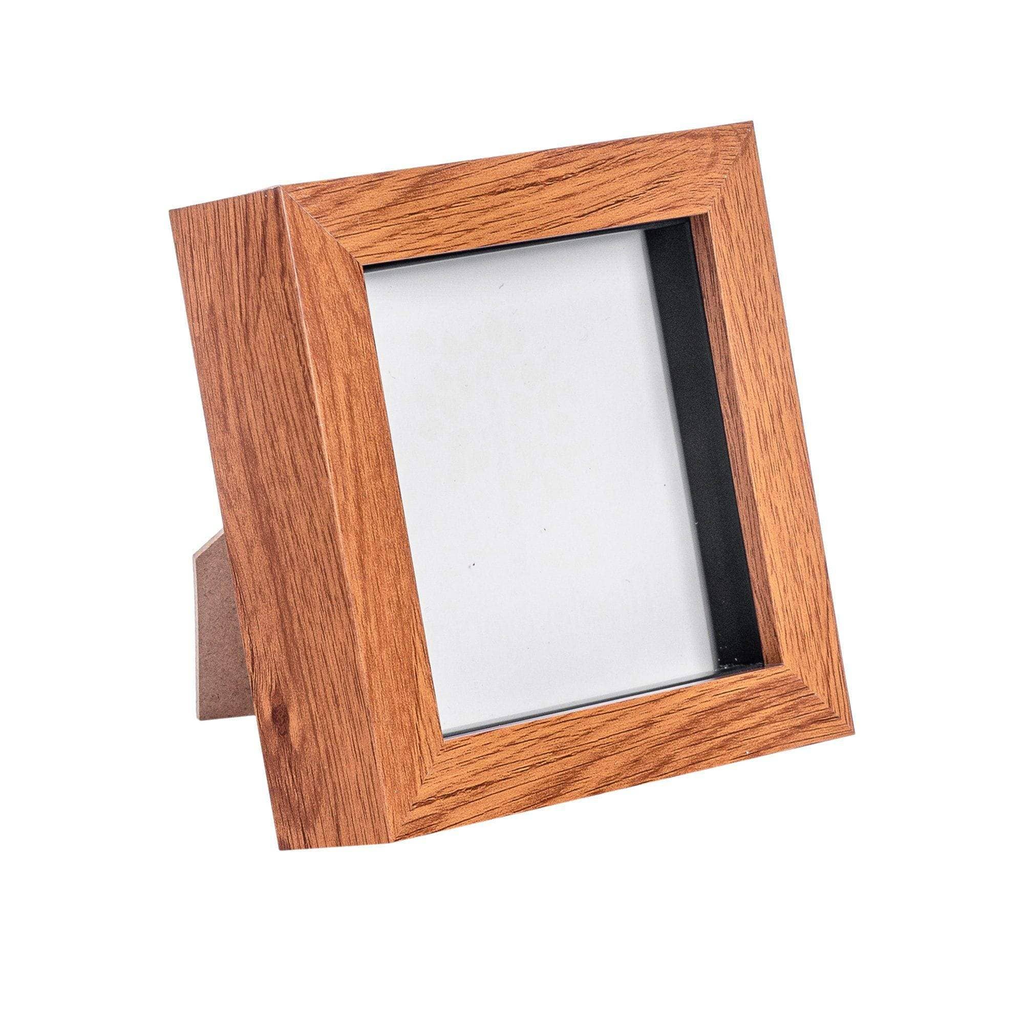 Rinkit Ltd - Wholesale Picture Frame - Nicola Spring Box Photo Frame - 4x4 - Dark Wood