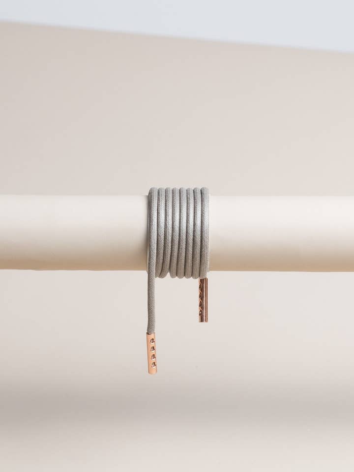 Grigio grafite | Lacci cerati rotondi per la vendita all'ingrosso da parte di Senkels