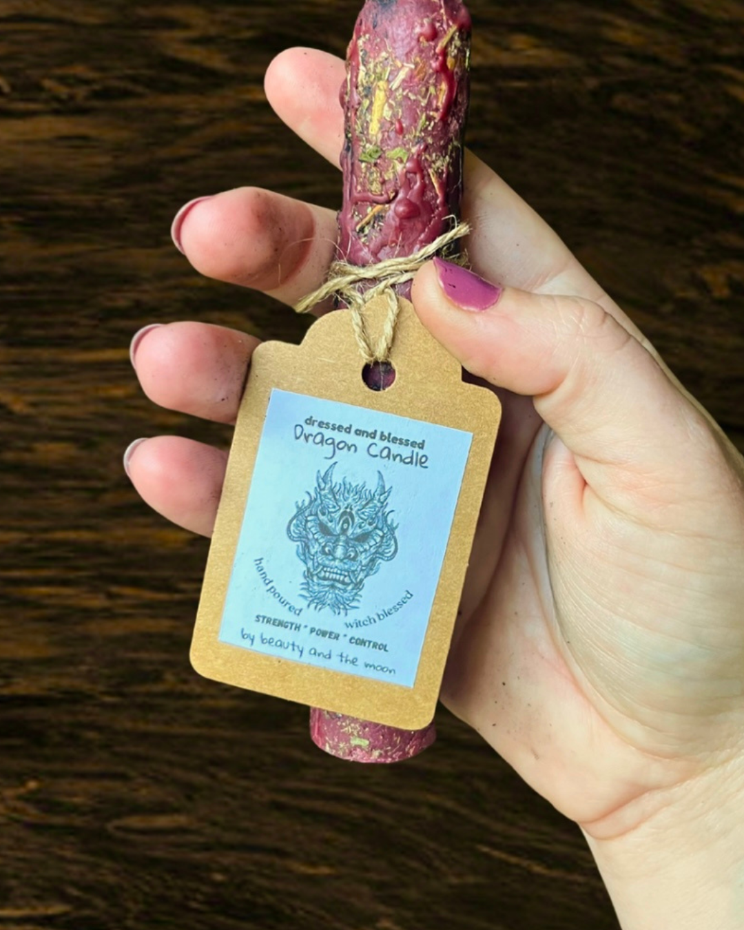 Beauty and the Moon - Wholesale Tapered Candle/Candlestick - Dragon Candle | Mythology Candle | Spell Candle3