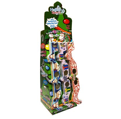 American Paper Optics, LLC - Vendita all'ingrosso Espositore per rivenditori - Bambini e neonati - Espositore da banco Holiday Specs con 75 bicchieri