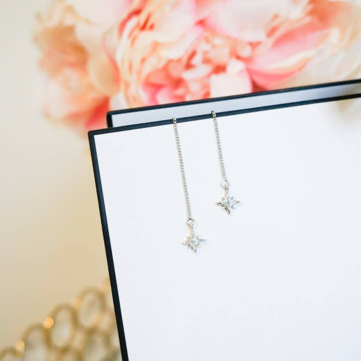 Starburst Threader Earrings for wholesale by Soft and Kind
