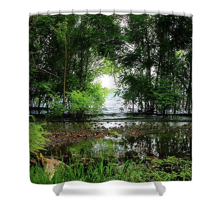 SHOWER CURTAIN “THE DENSE FOREST IN THE WATER” for wholesale by sorayadapuzzostore