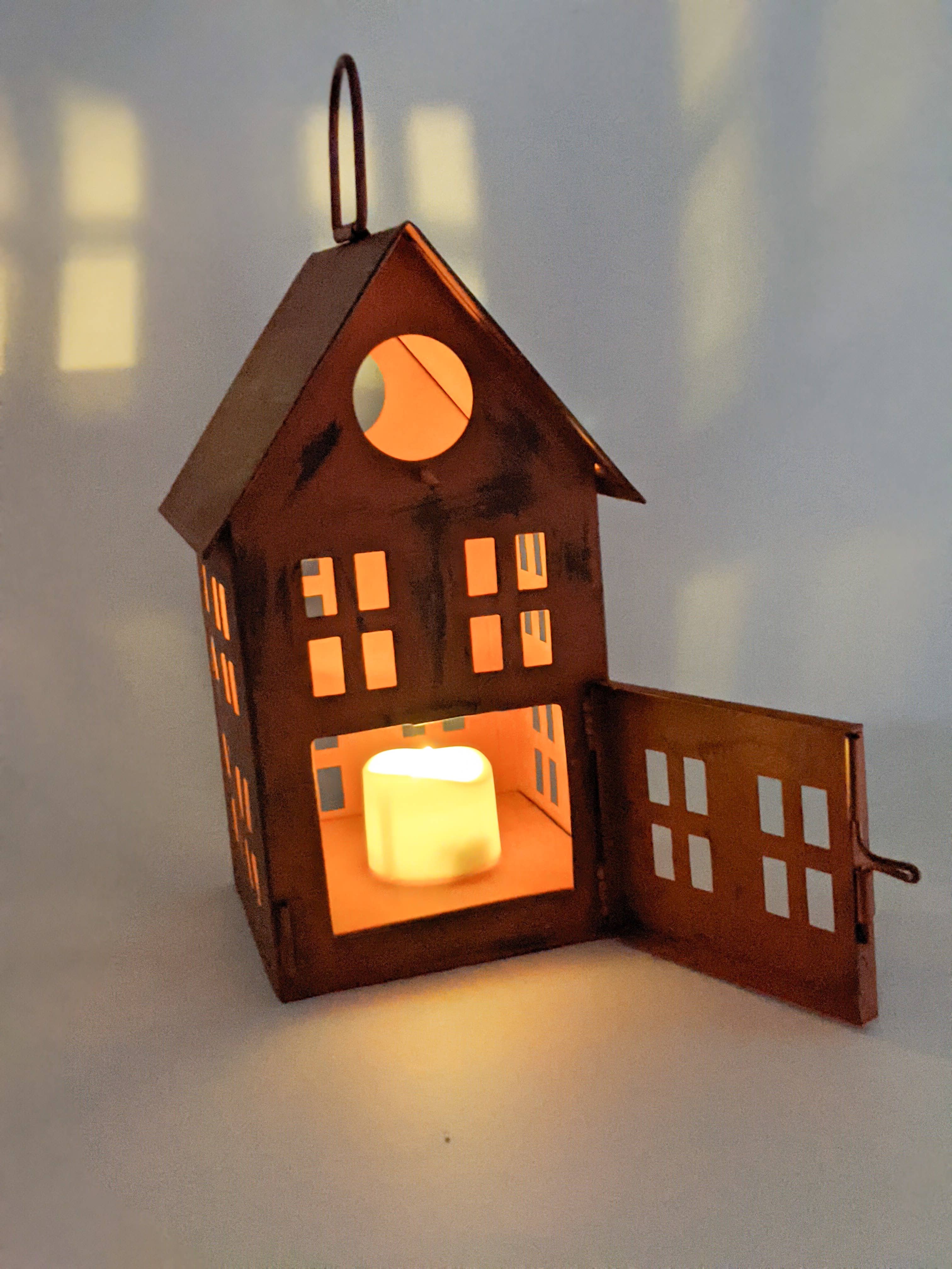 Wilco Home – wholesale Bird house – Bird Salon Hanging Finch Birdhouse Village-Tangerine7