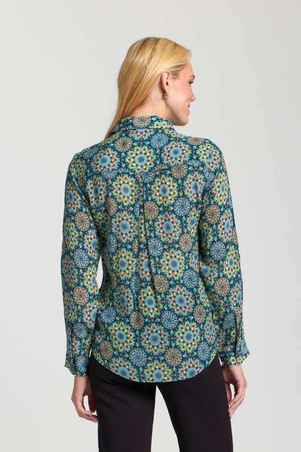 Button-up w/Roll-up Slee - Multi
 for wholesale on Faire1