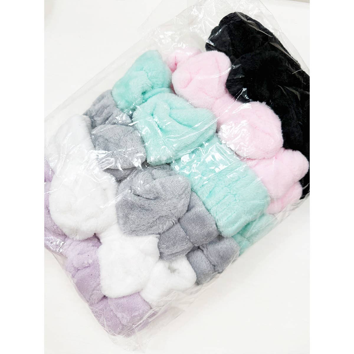 MIX COLOR Soft Tone Solid Everyday Facial Spa Headband for wholesale on Faire8