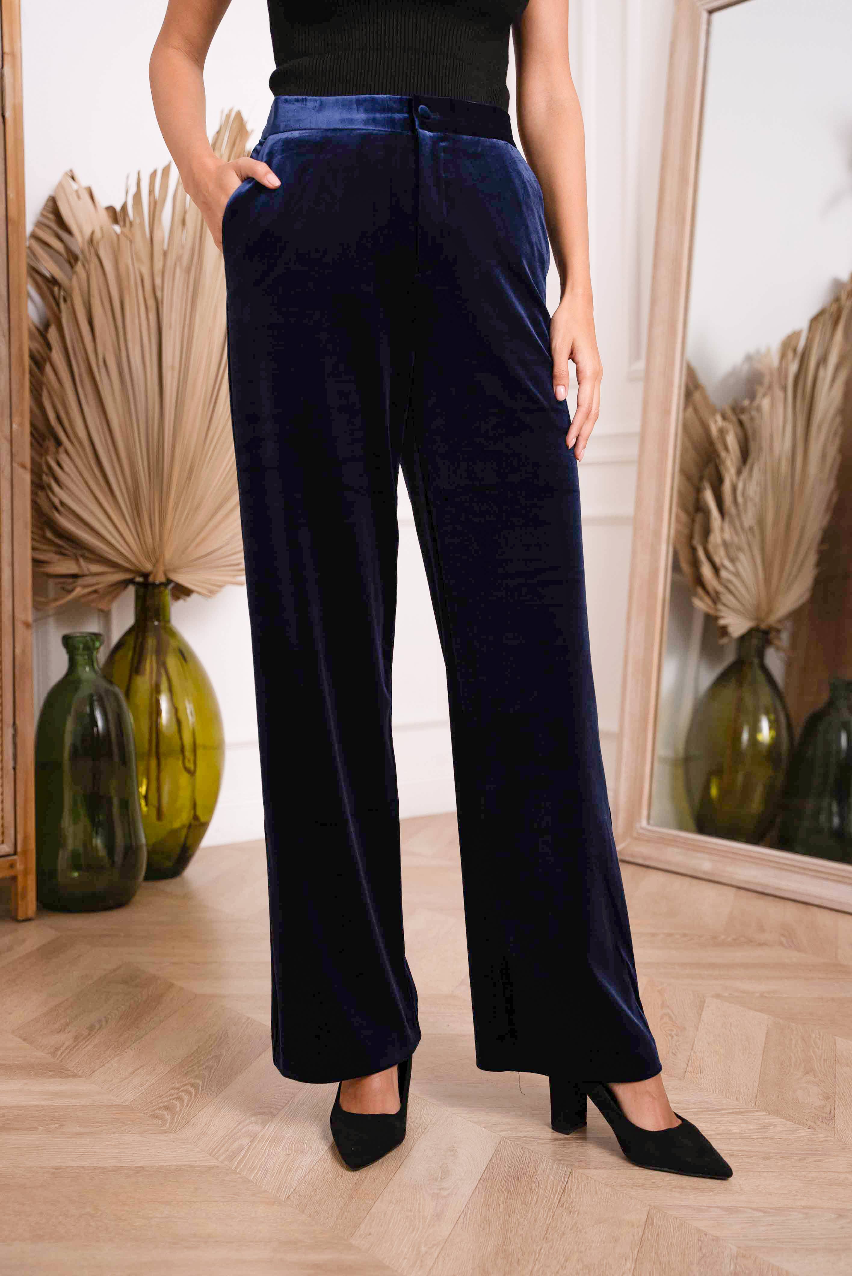 Attentif Paris - Vente Pantalon – femme - Pantalon Velours coupe droite65