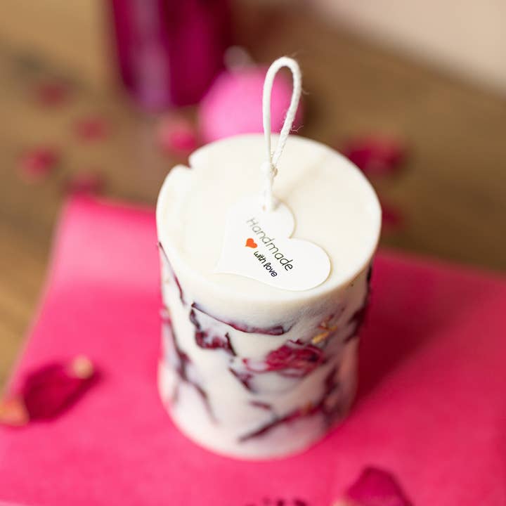 MySunshineCandless - Wholesale Novelty Candle - Dry flowers candle ,Rose Flower Soy Candles , Handmade gift