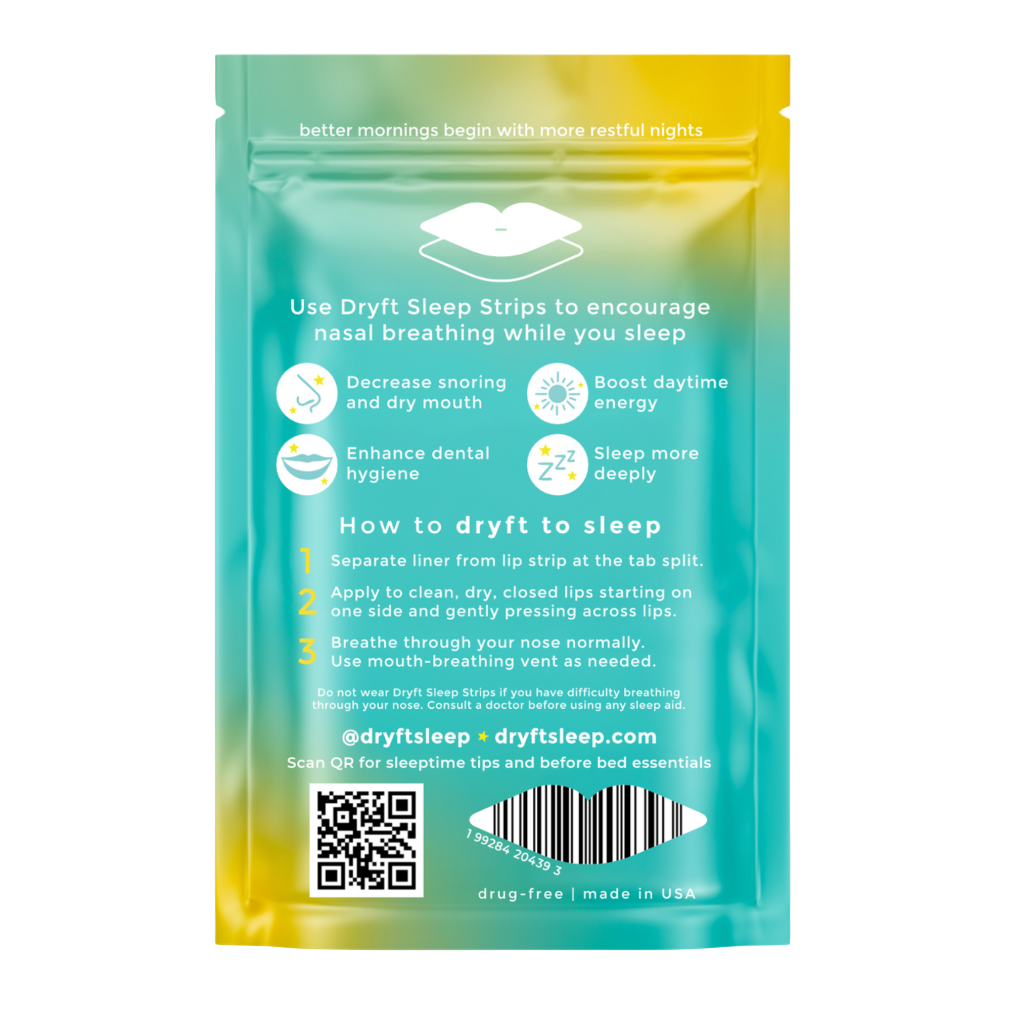 Dryft Sleep LLC - Wholesale Sleep/Eye Mask - Dryft Sleep Mouth Tape Discovery 5 Pk (Wellness, Sleep)2