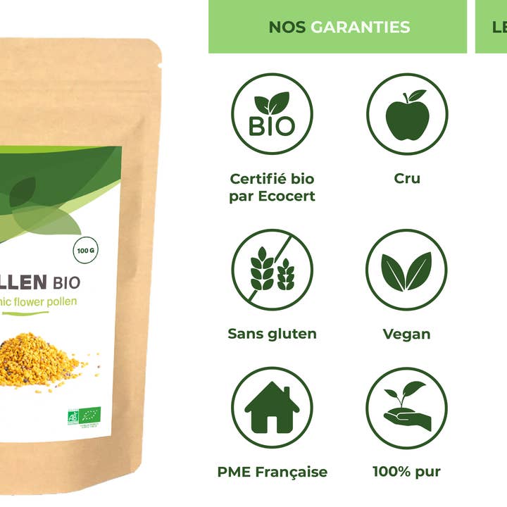 Bioptimal - Wholesale Protein/Superfood Powder - Organic Pollen - Packaged in France - Ecocert Certified