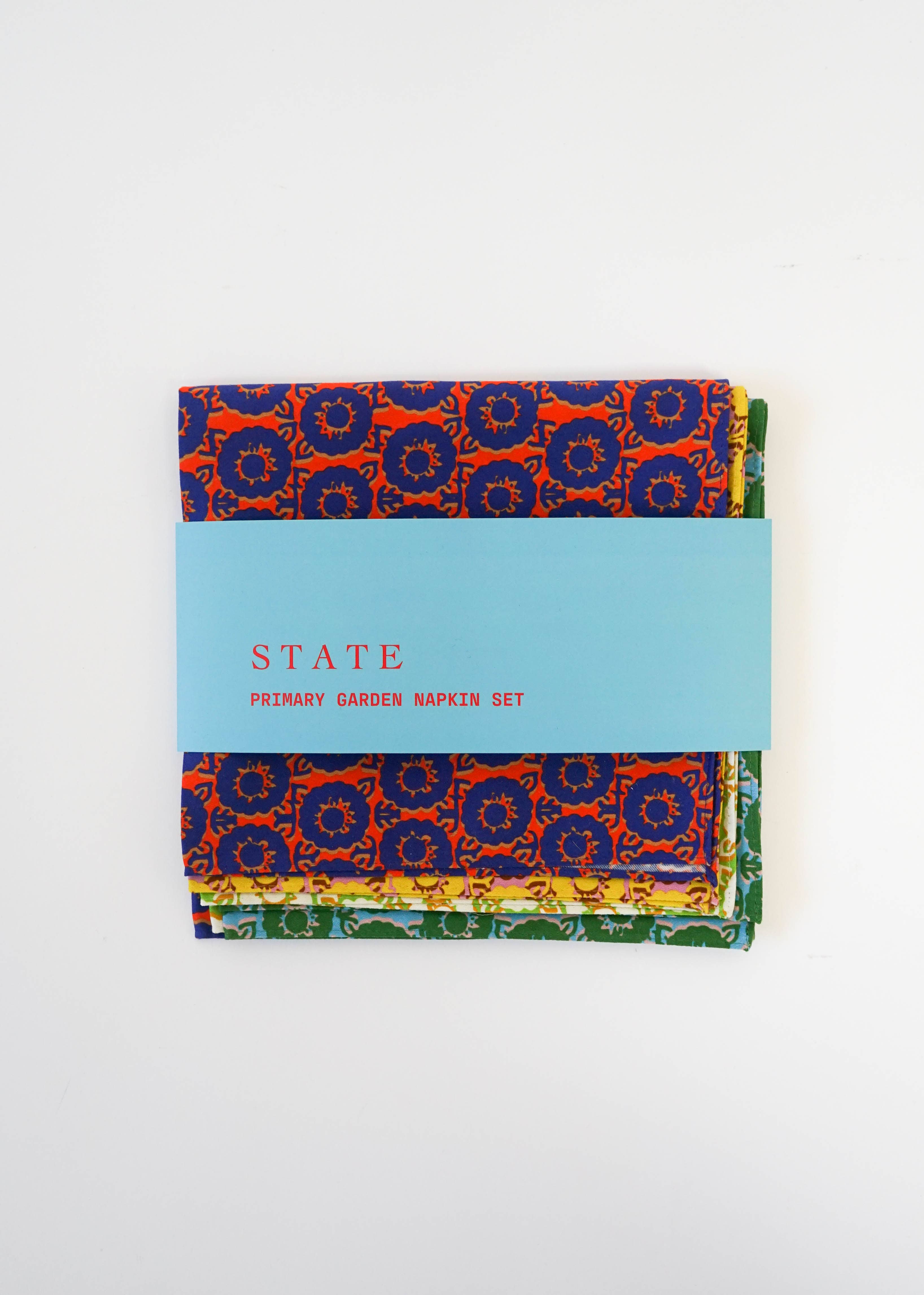 STATE The Label – wholesale Dinner & cloth napkin – PRIMARY GARDEN NAPKIN SET1