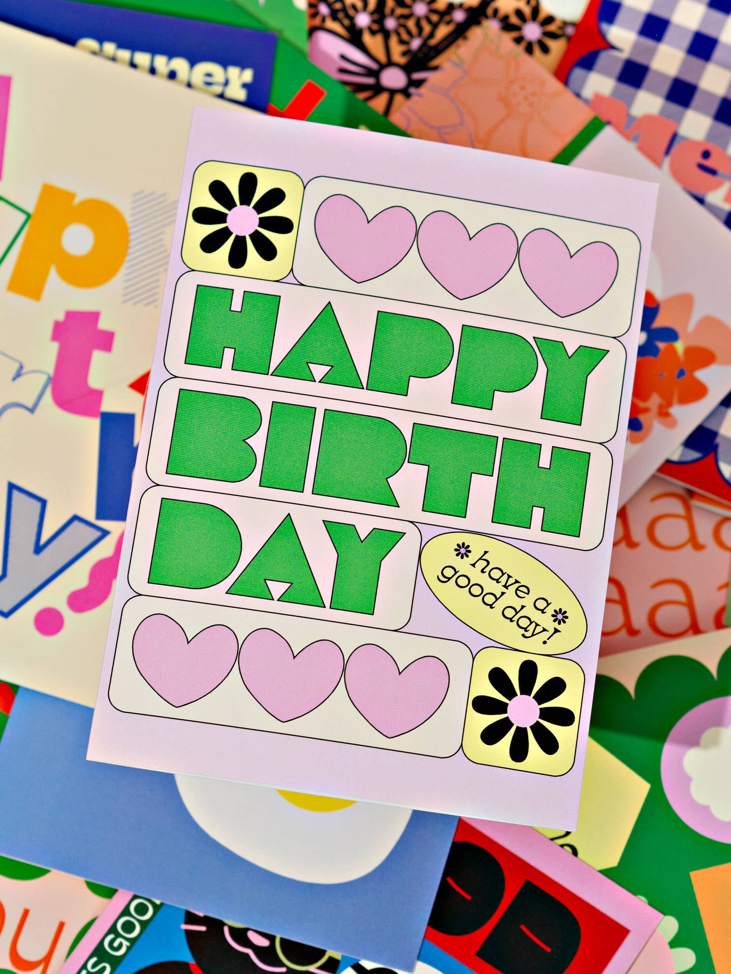 Good Thanks Paper - Wholesale Birthday Card - Heart Block Birthday Card3