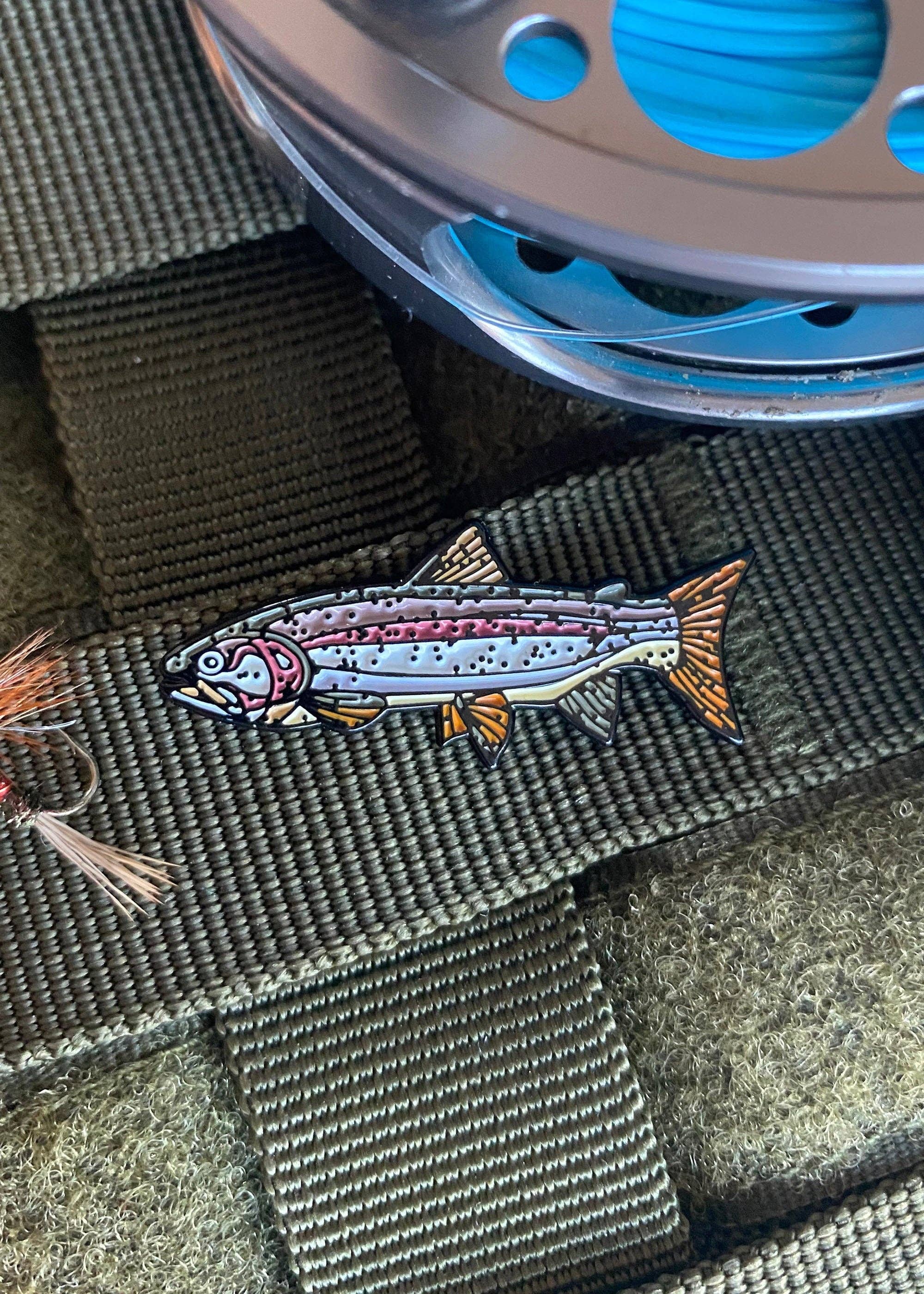 Antler & Fin - Wholesale Lapel Pin/Button - Rainbow Trout Enamel Pin1