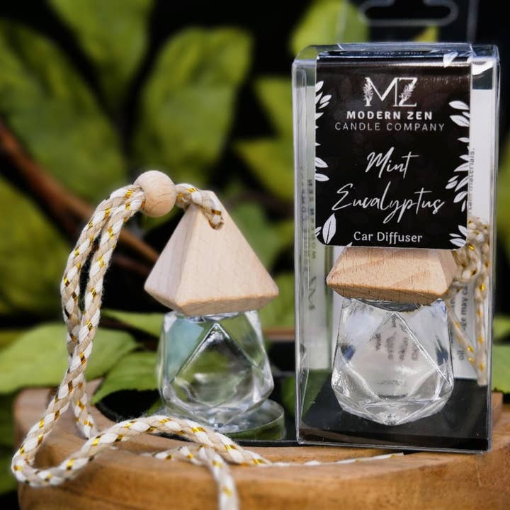 Mint Eucalyptus Car Diffuser for wholesale by Modern Zen Candle Company