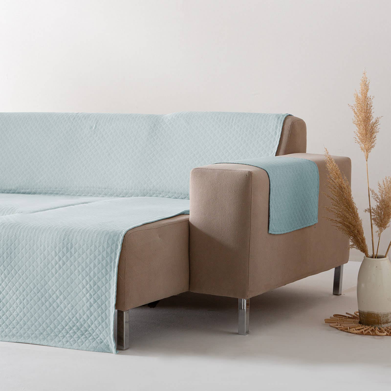 GAMUSI – Capa para cadeira/sofá por atacado – Capa de sofá lisa acolchoada algodão TRIVIAL49