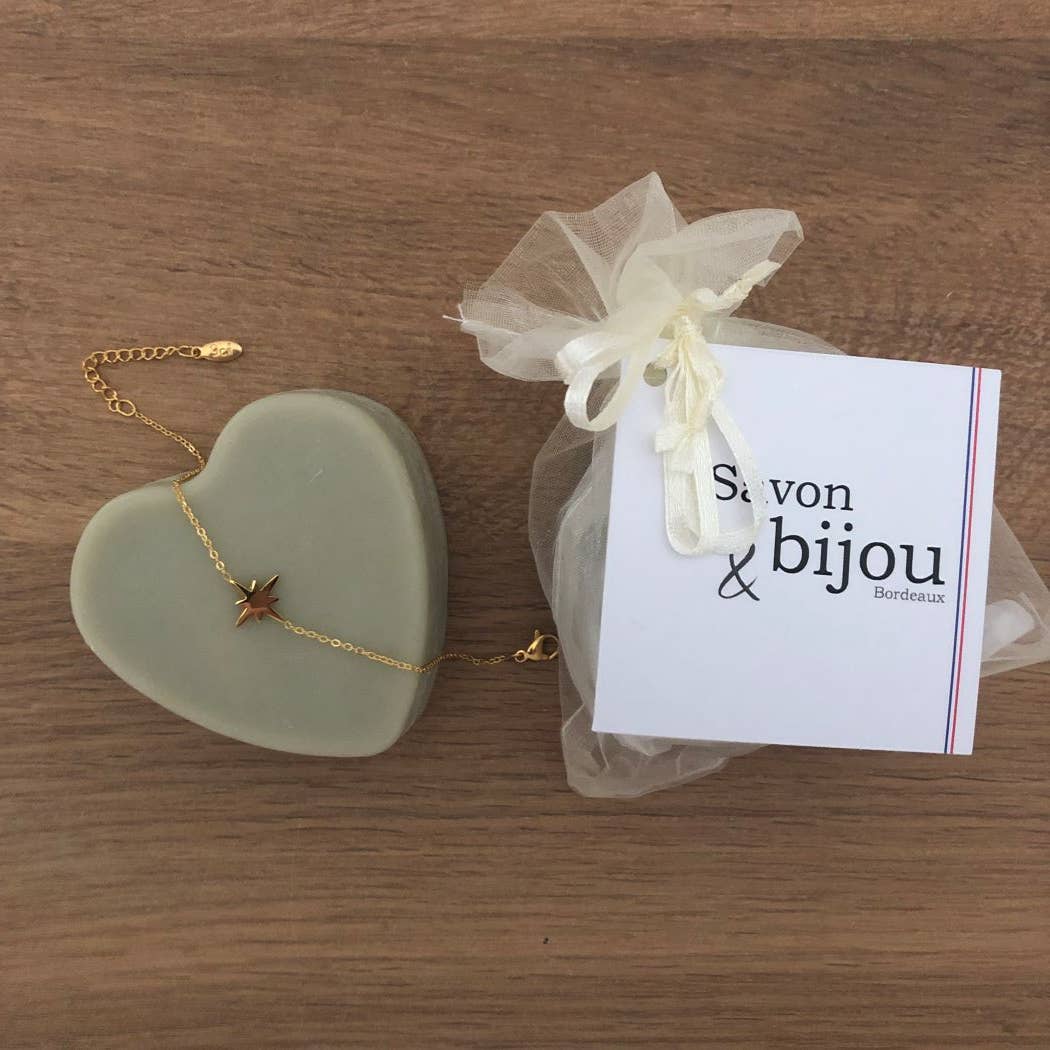 Nos Mondes Alternatifs / NaOH - Wholesale Bar Soap - Fiery Jewel Soap (Lavender Rosemary) Golden Bracelet0