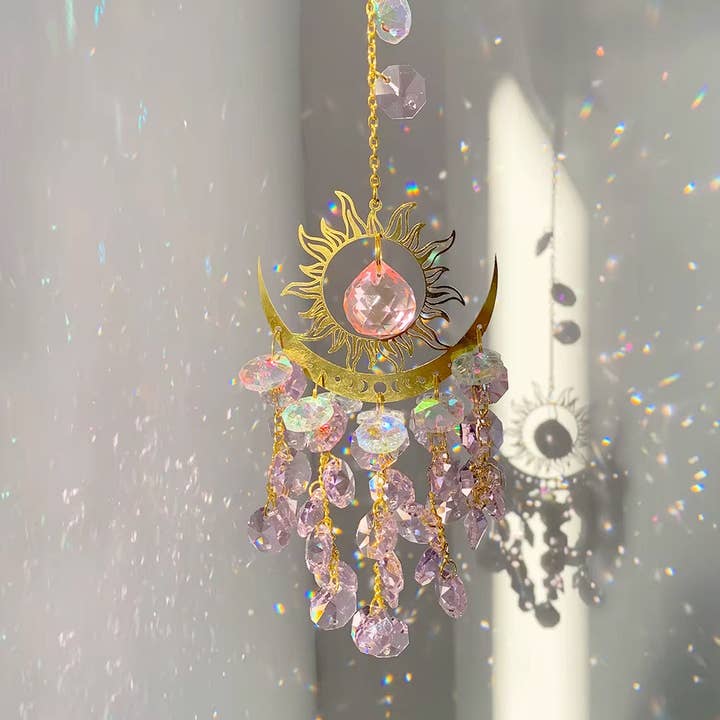 Yoga Junkies - Wholesale Suncatcher - Sonne & Mond Sonnenfänger mit Kristallen1