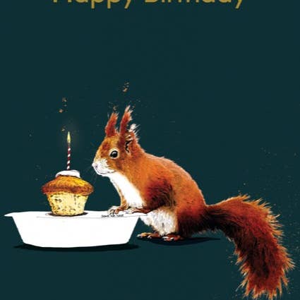 Some Ink Nice - Vendita all'ingrosso Biglietti di auguri - Biglietto di auguri di buon compleanno scoiattolo rosso* carta scoiattolo * carte artistiche1