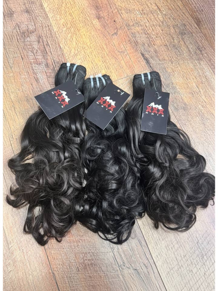 3 Bundles Of Raw Curly Bouncy 16”16”16” Hair Bundle Deals for wholesale by XXXHAIR LLC