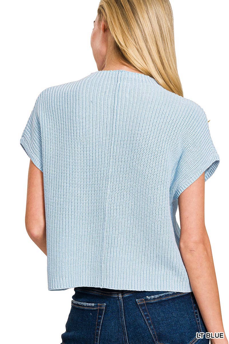 Vanilla Monkey – Pulôver - Mulher por atacado – Camisola curta de manga curta com decote simulado5