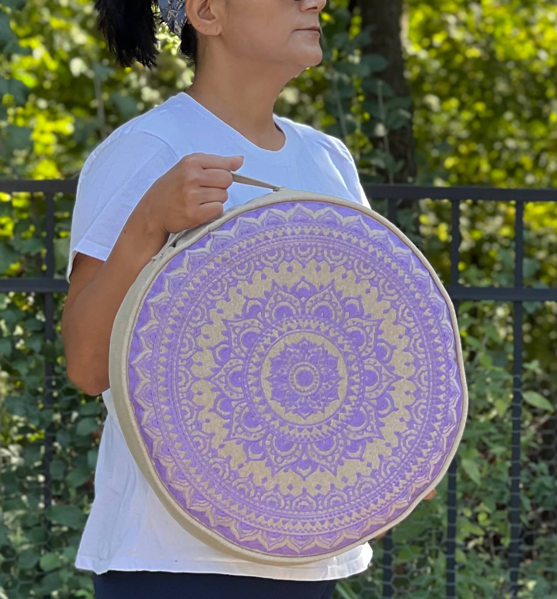 Lungta Imports - Vente Coussin décoratif de sol - Coussin de méditation tibétain Zen Zafu 5