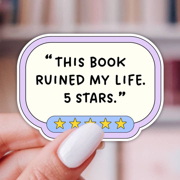 This Book Ruined My Life Sticker for wholesale by Indie Heart Studio
