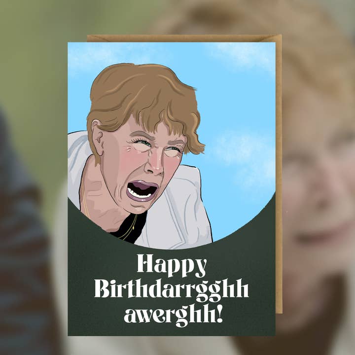 Celia Imrie Rolig Förrädarnas Födelsedagskort, Brittisk humor för wholesale av The Queer Store