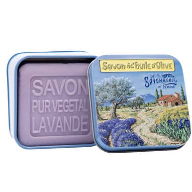 La Savonnerie de Nyons Provencal Landscape Soap Tin 3.5oz for wholesale by The French Farm