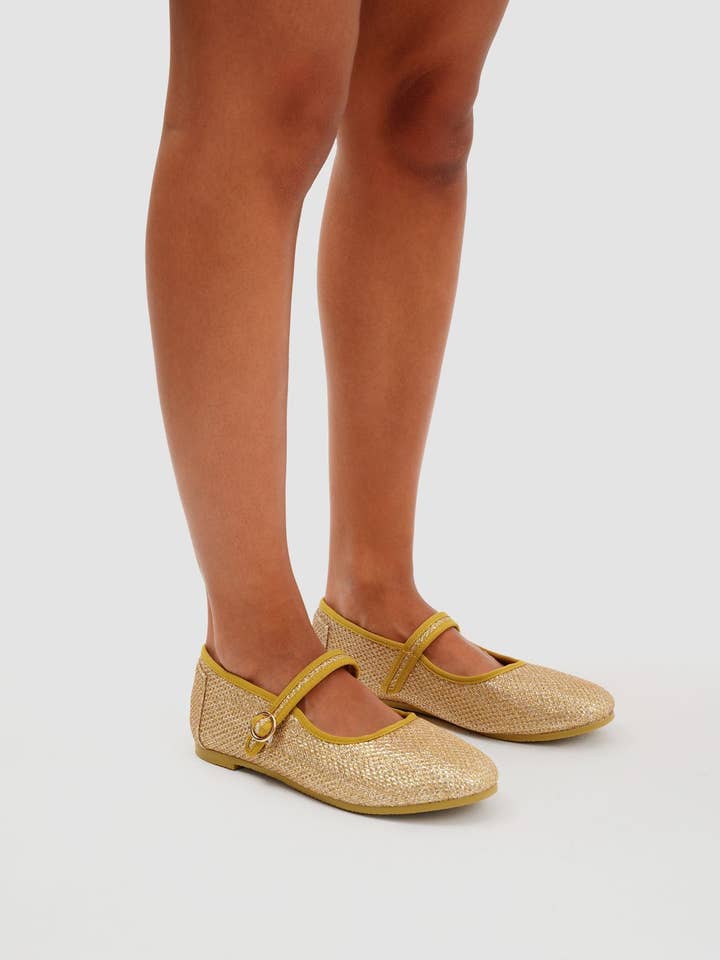 Paez - Wholesale Flats - Women's - MARY JANE GLITTER GOLD4
