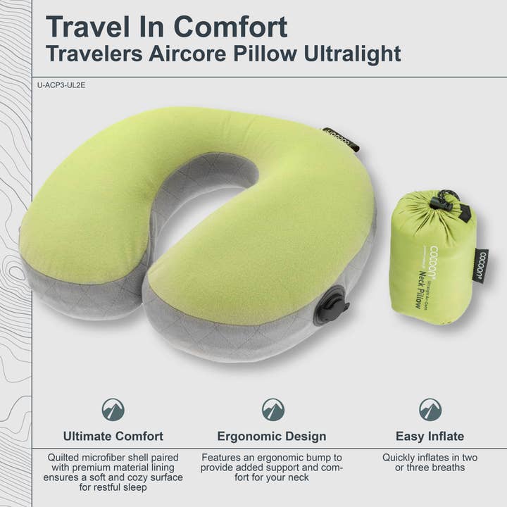 COCOON - Wholesale Travel Pillow - U Shape Ergo AirCore Pillow UL