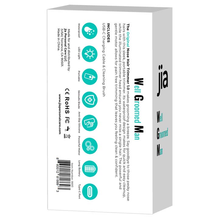 jia Personal Care - Wholesale Electronic Skincare Device - Jia WGM Nose Hair Trimmer in Midnight Black2