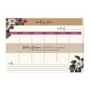 Sous-main hebdomadaire Punch Studio - Mûres pour la vente par Punch Studio