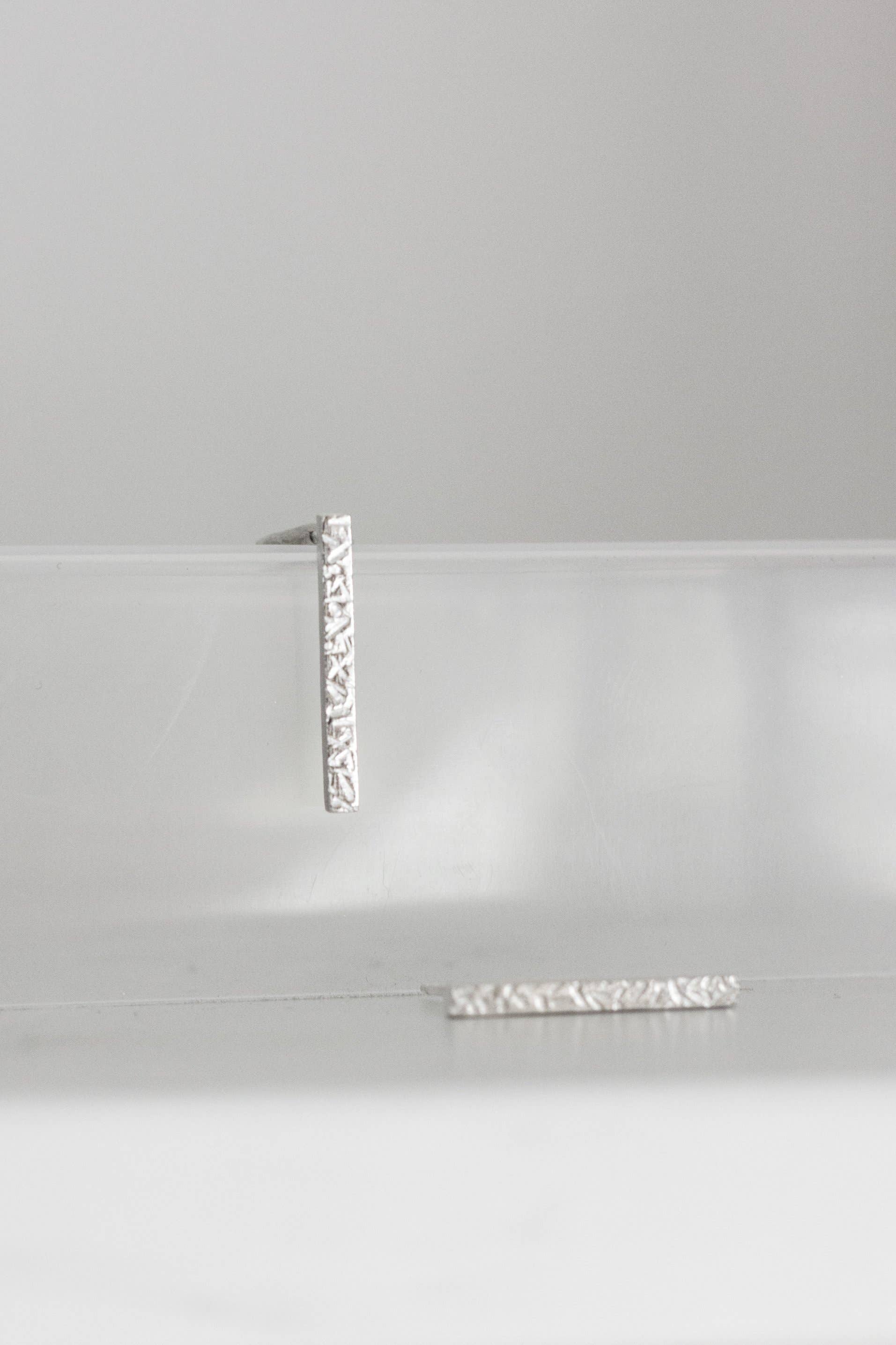 Fawn And Rose - Wholesale Stud/Post Earrings - Textured Bar Studs2