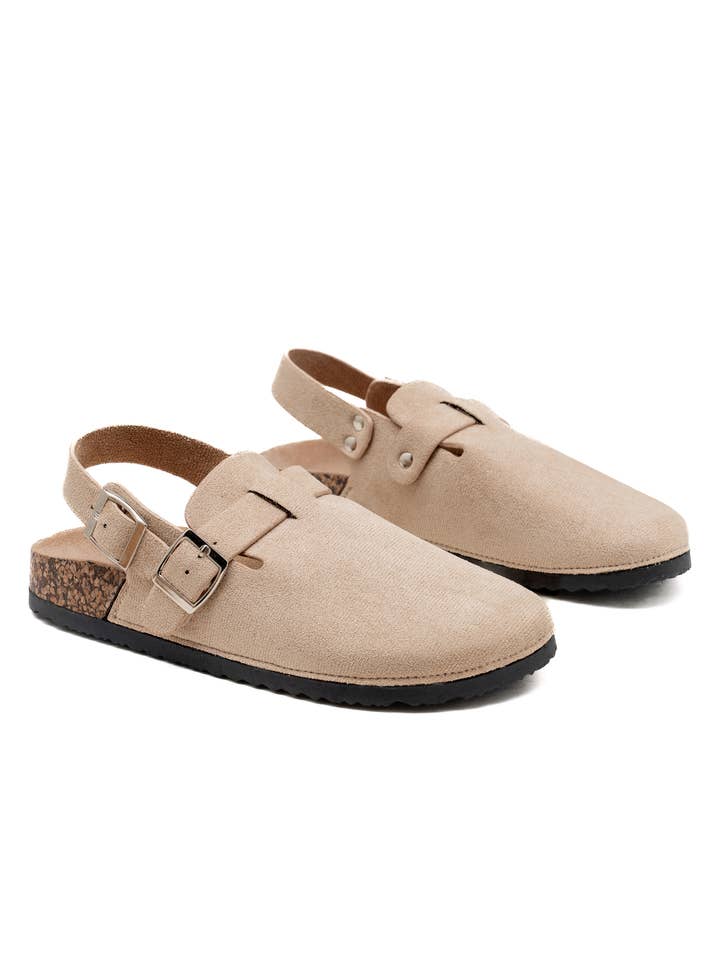 C'M PARIS - Wholesale Sandals - Women's - Back Strap Clog Sandal with Double Buckle 21571