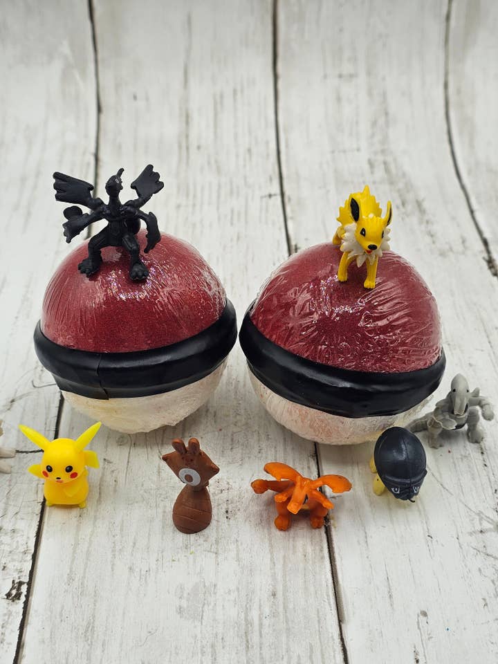 Pokemon Bath Bomb with Toy for wholesale by BubblyBar Bath & Body