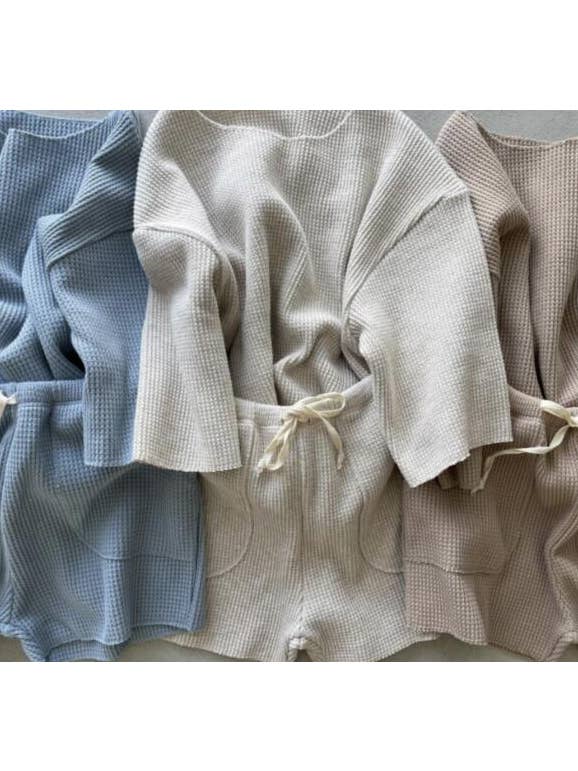 Annie & Charles - Wholesale Top & Pant Set - Baby - Annie & Charles® Premium Waffle Pique Two-Piece