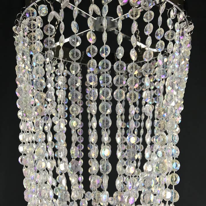 Decor N Beyond - Wholesale Chandelier/Hanging Light - 30" Iridescent Acrylic Spiral Wedding Chandelier Centerpiece1