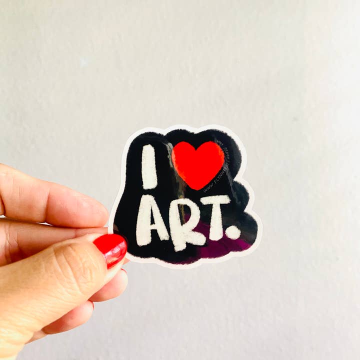 Flynn Craft House - Wholesale Sticker - I HEART ART Glossy Sticker3