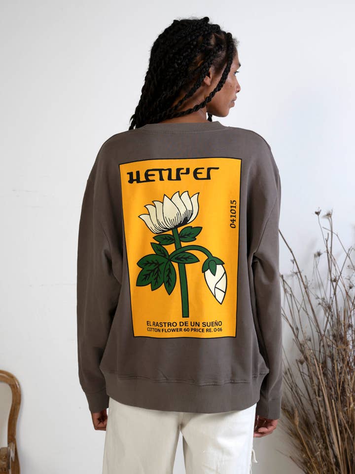 Hemper - Venta al por mayor Sudadera estampada - Mujer - Sudadera El Rastro de un Sueño Marrón