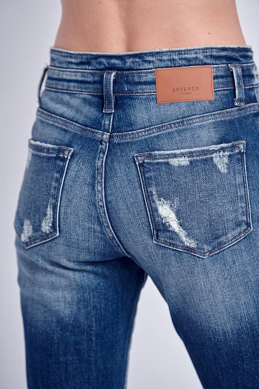 DARK HIGH RISE TULIP WAISTBAND SUPER FLARE JEANS  for wholesale on Faire4