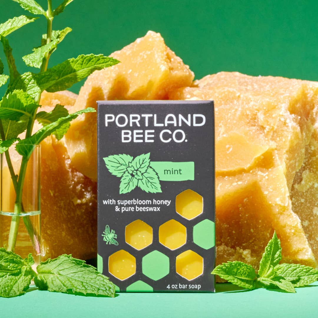 Portland Bee Balm - Wholesale Bar Soap - Mint Beeswax Bar Soap – Organic Energizing Cleanser