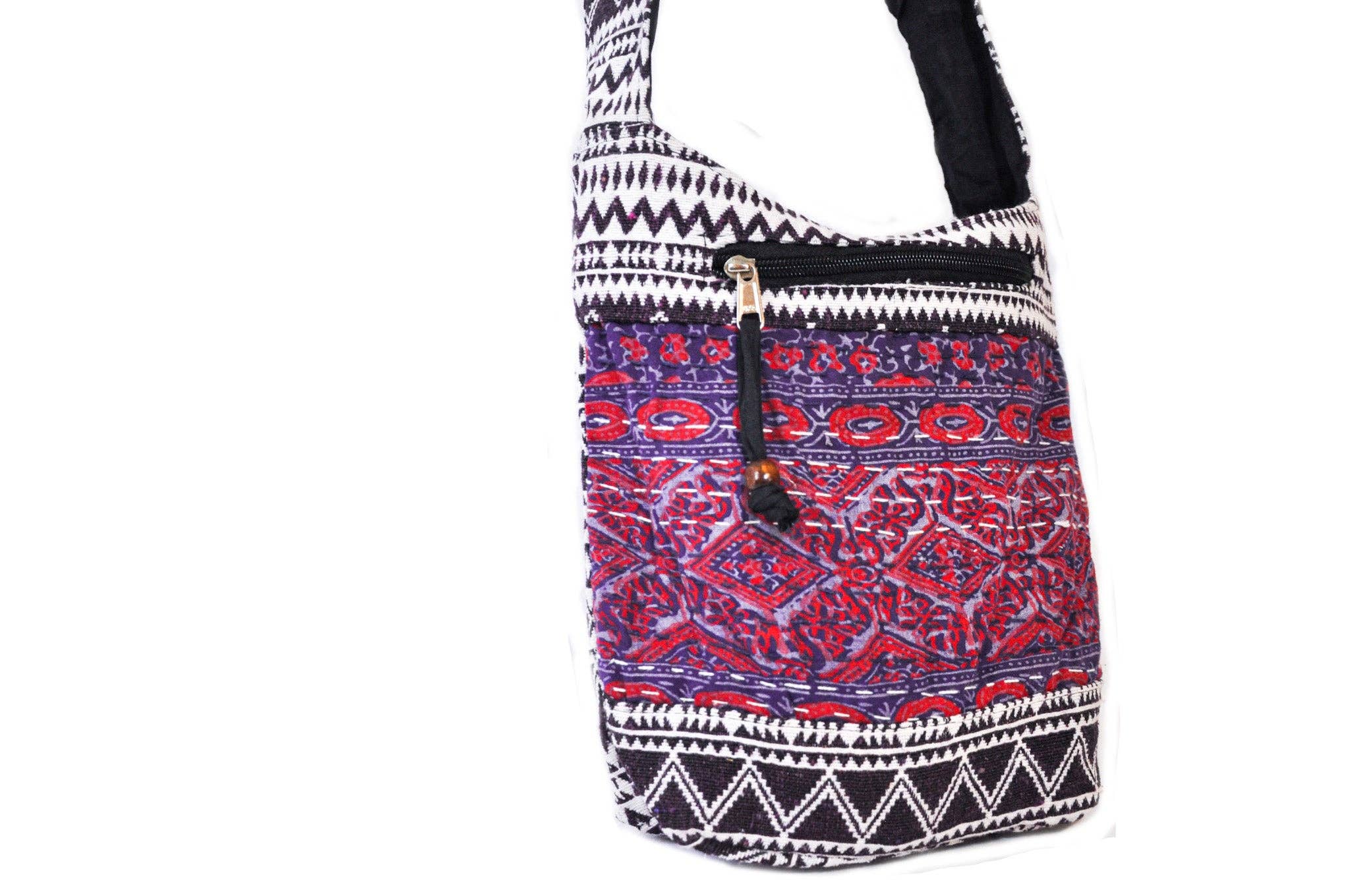 Zumki - Wholesale Crossbody Bag - Women's - Holly Cotton Kantha Stitch Crossbody4