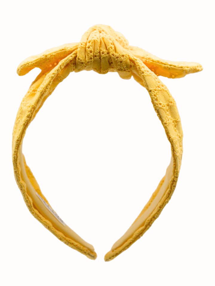 Bandeau noué pour filles Katie Jaune pour la vente par Livy Lou Collection