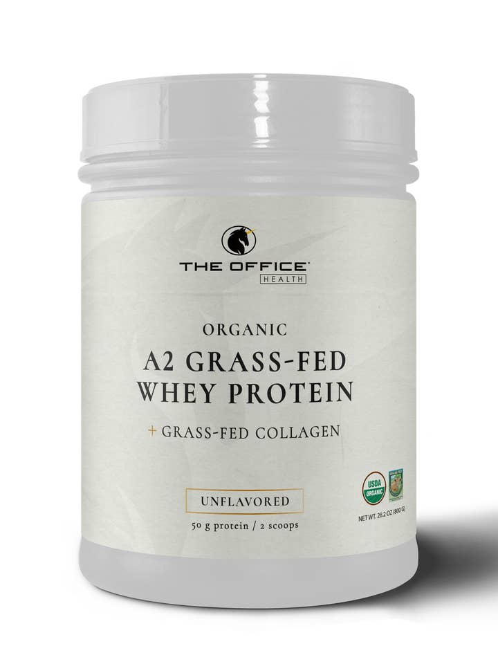 Protéine de lactosérum A2 nourrie à l'herbe biologique sans arôme avec collagène pour la vente par The Office Health
