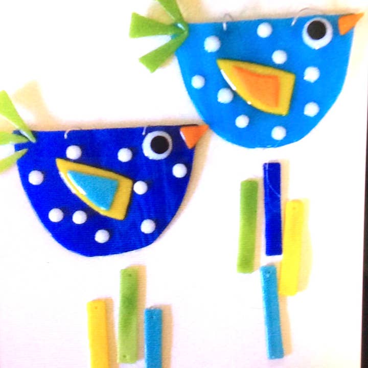 Fish Tales - Wholesale Wind Chime - Bird Wind Chime fused glass