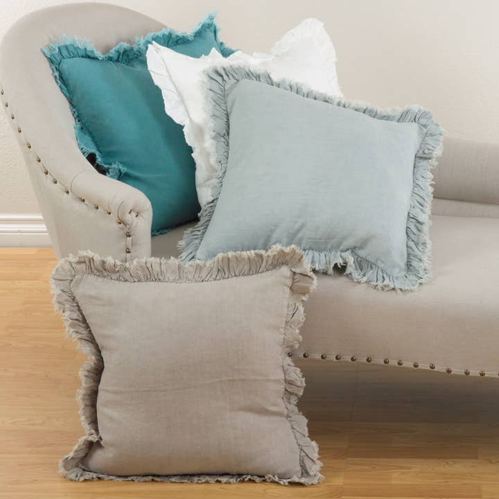 Saro Lifestyle - Wholesale Throw/Decorative Pillow - Ruffled Design Pillow - Down Filled3