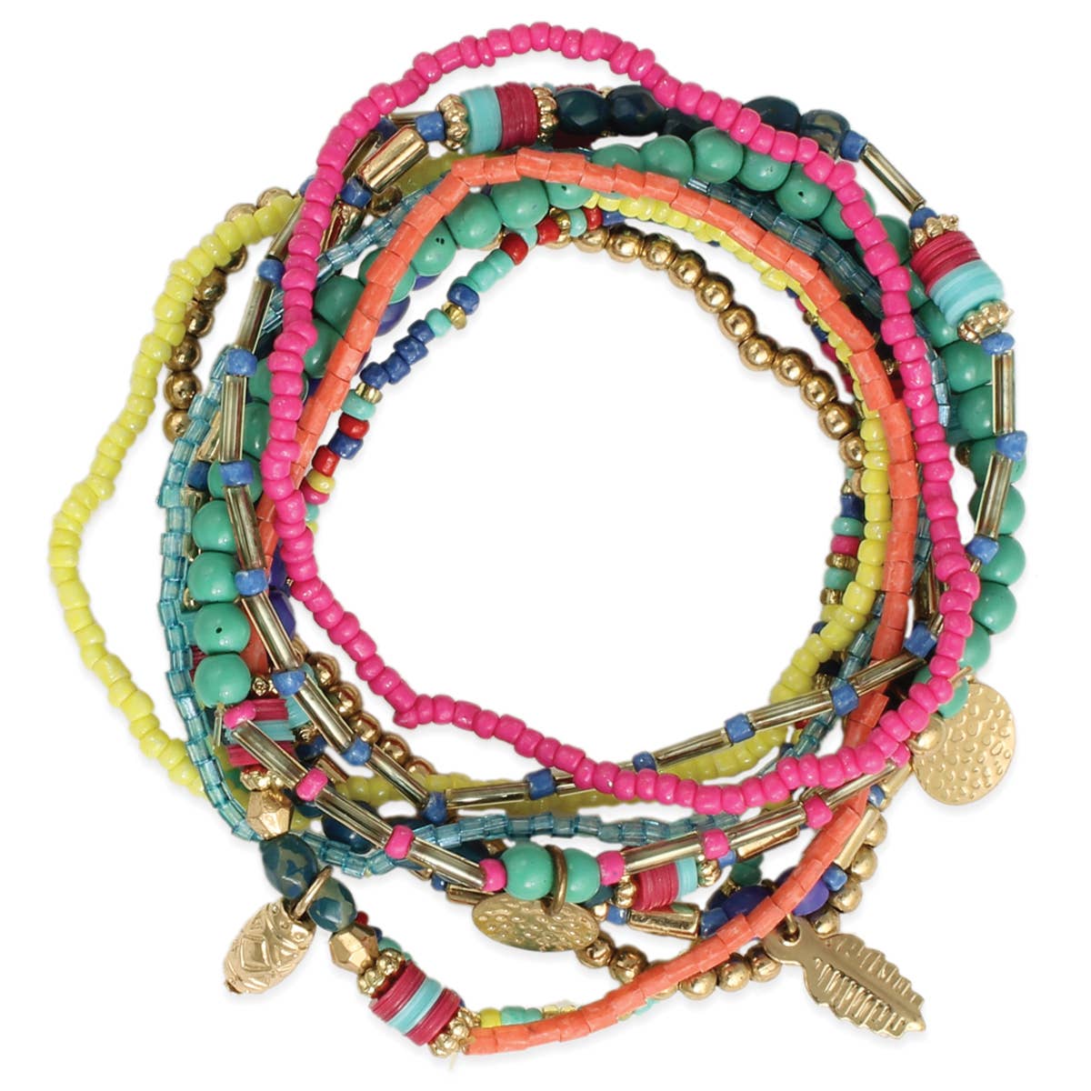 ZAD – wholesale Beaded bracelet – Boho Delight Pastel Bead Bracelet Set1