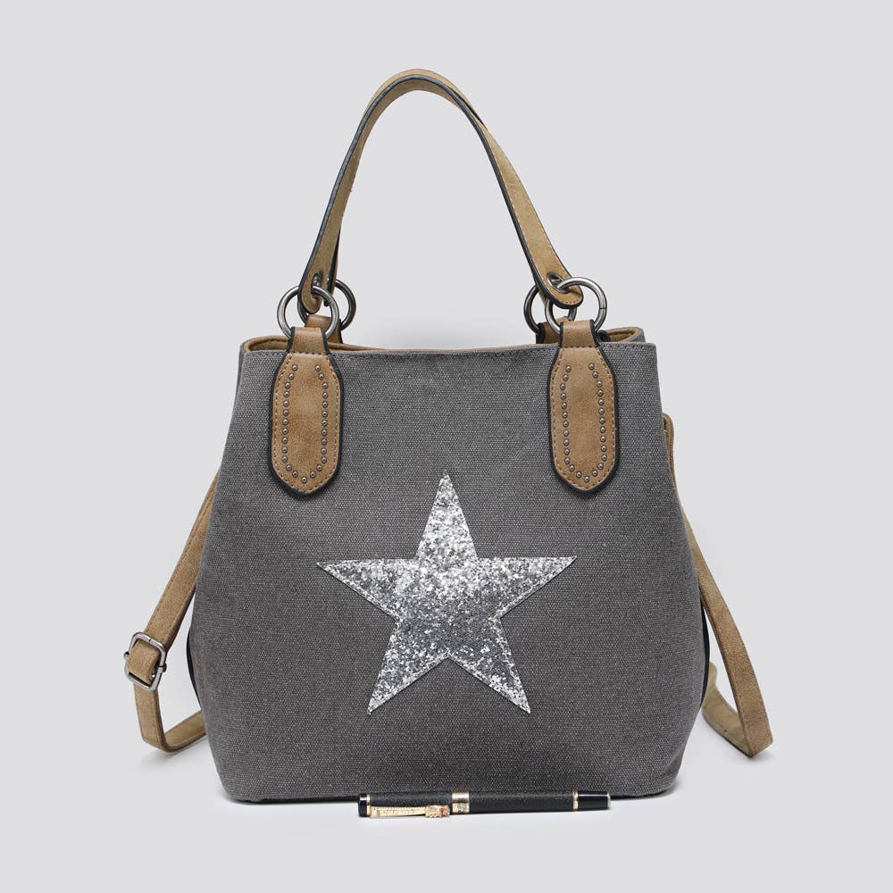 House of Milano – wholesale Tote bag – Women's – JNY2290S2526 Canvas Star Tote Bag10
