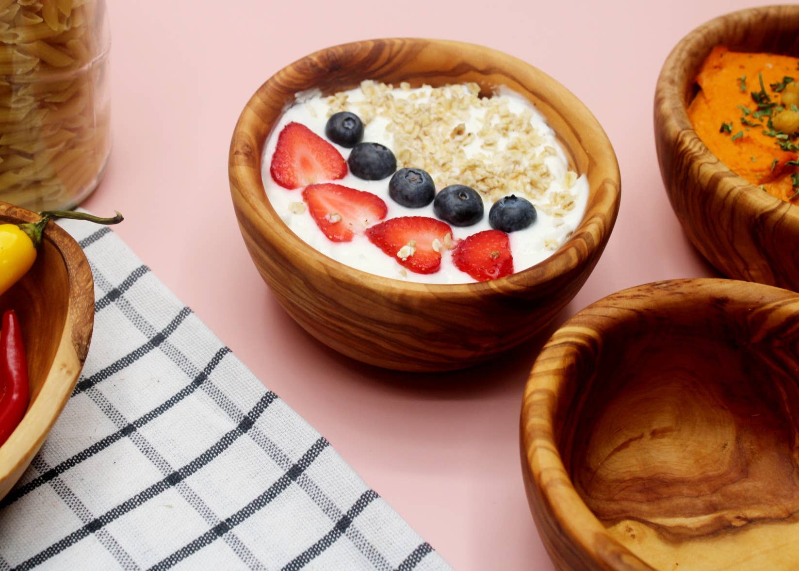 DAGDEG – Großhandel Gewürz-/Dipschale – Handgemachte Müslischale aus Olivenholz – Holzschale8