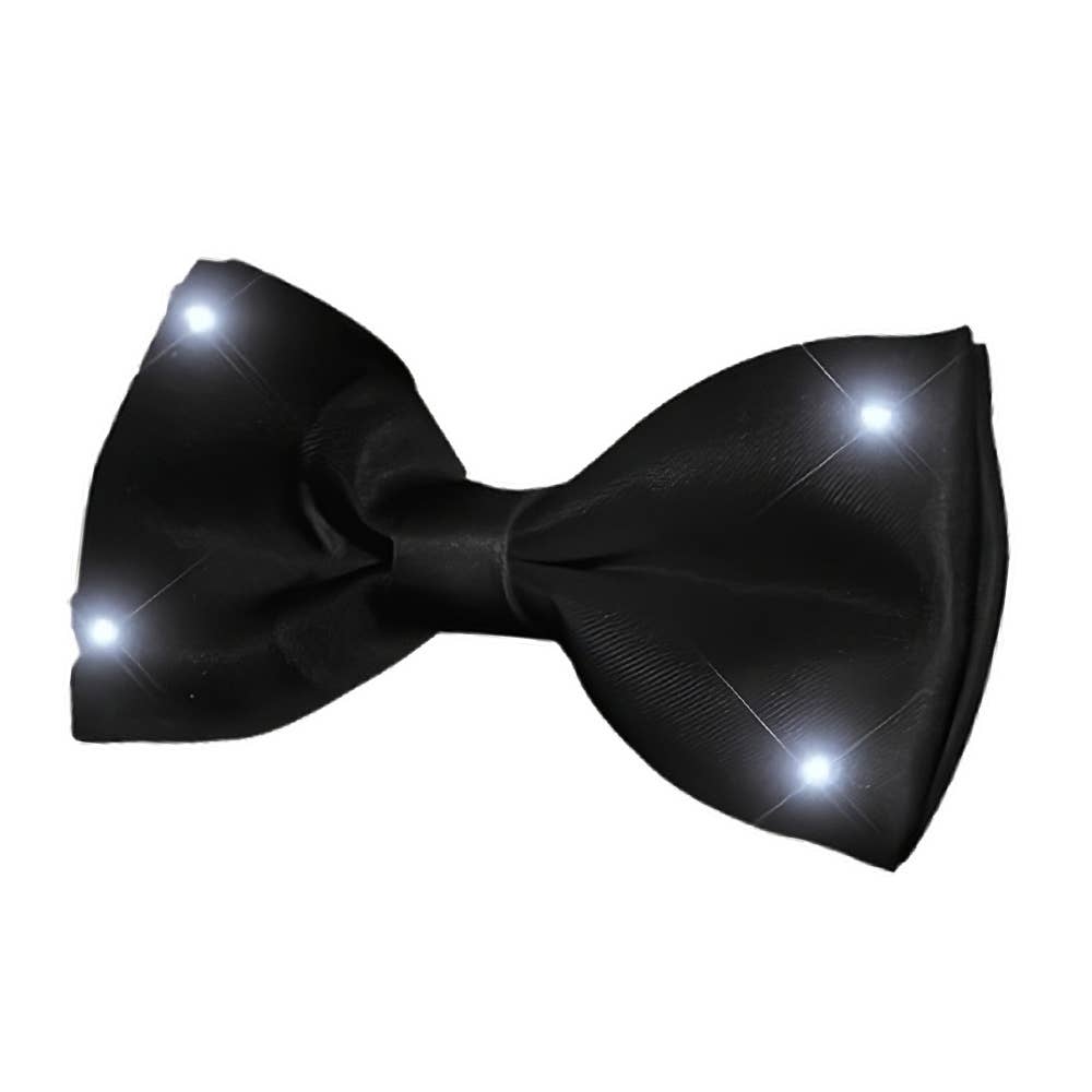 Blinkee.com, LLC – wholesale Bow Tie - Men’s – Black Bow Tie with White LED Lights2